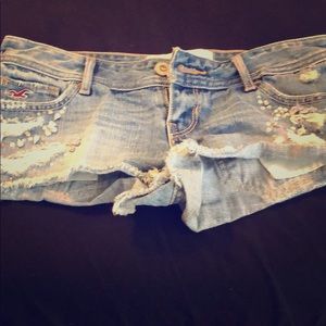 Hollister jeweled jean shorts
